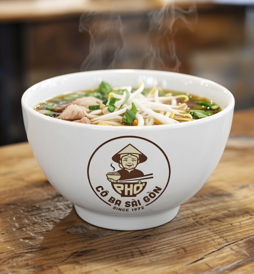 Steaming bowl of phở